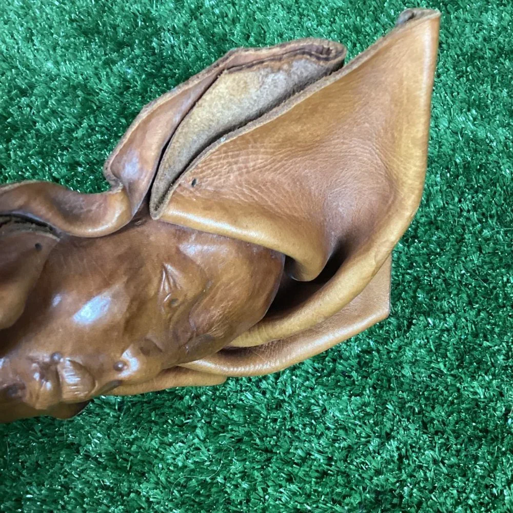 Leather Mask Face Sculpture Wall Art